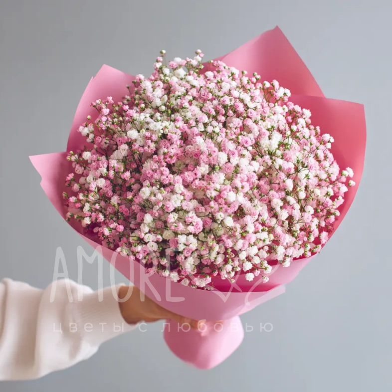 Монобукет из гипсофилы &laquo;Перламутровое облако&raquo;