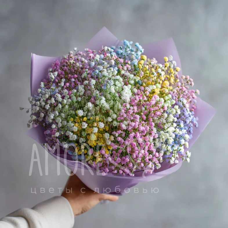 Монобукет из гипсофилы &laquo;Пушистая симфония&raquo;