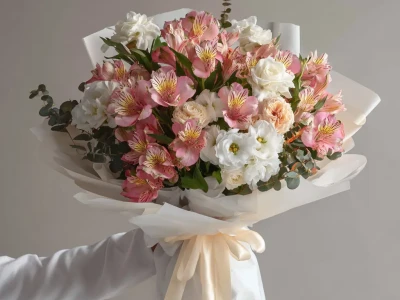 Букет с альстромериями «Танец лепестков»