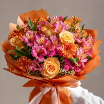 Букет с альстромериями «Праздник цвета»