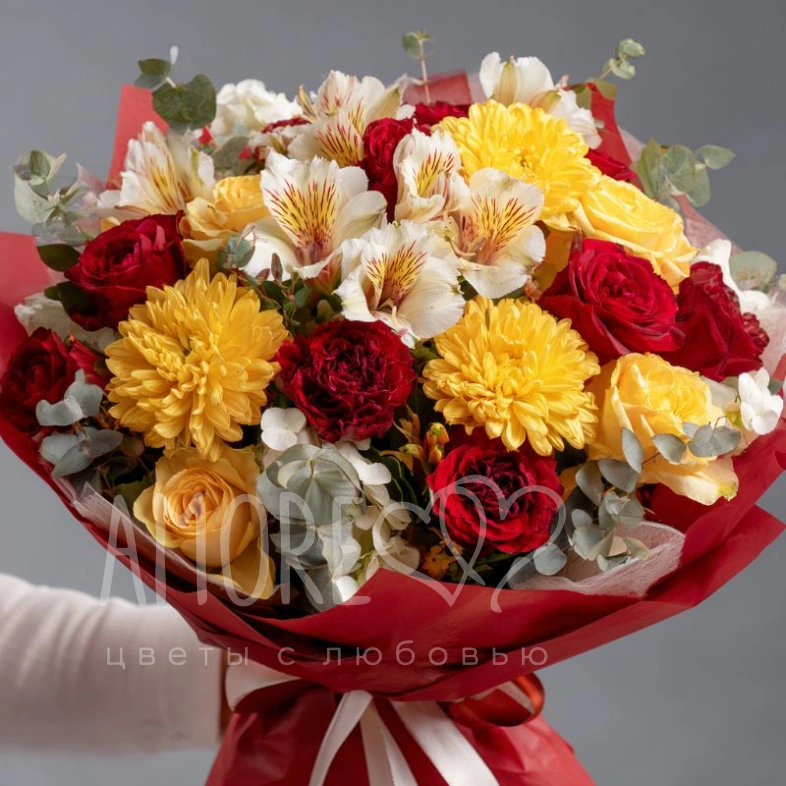 Букет с хризантемами &laquo;Ранняя осень&raquo;