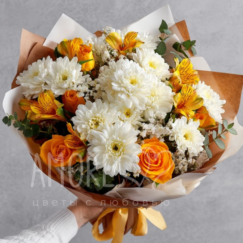 Букет с хризантемами &laquo;Симфония сентября&raquo;