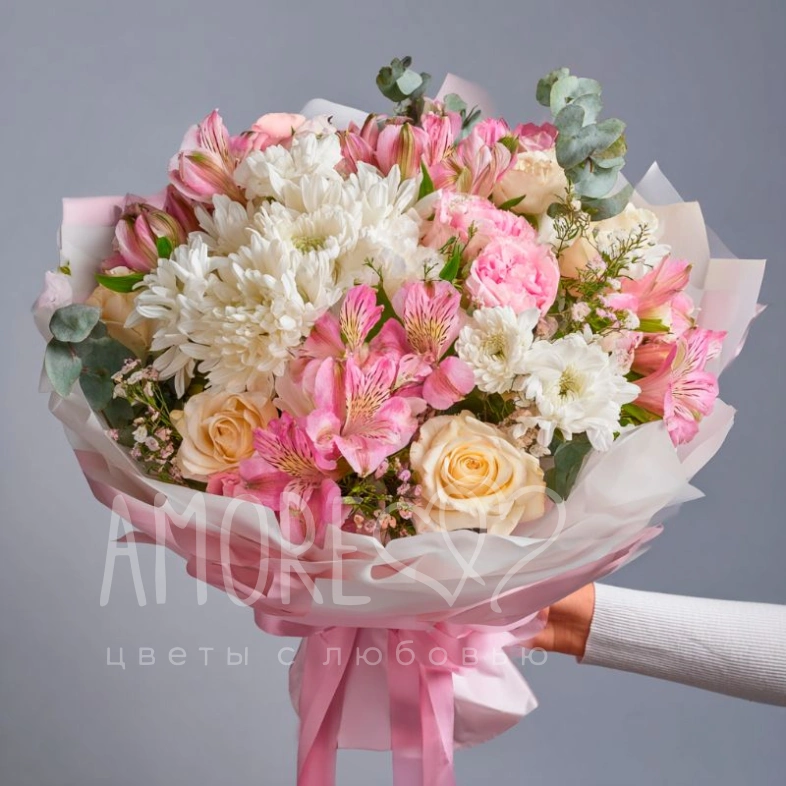 Букет с хризантемами &laquo;Светлый выбор&raquo;