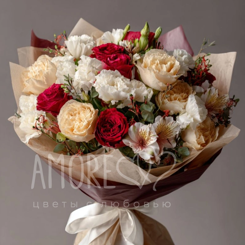 Букет с эустомами &laquo;Тонкая грань&raquo;