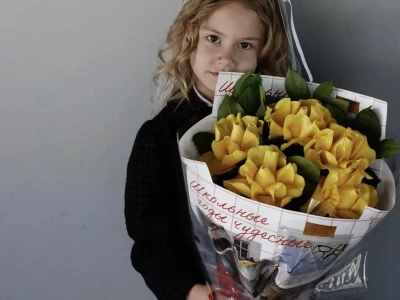Монобукет из желтых роз «Солнечный зайчик»